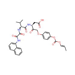 C/C=C/OC(=O)Oc1ccc(OCC(=O)[C@H](CC(=O)O)NC(=O)[C@@H](NC(=O)C(=O)Nc2cccc3ccccc23)C(C)C)cc1 ZINC001772597909