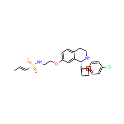 C/C=C/S(=O)(=O)NCCOc1ccc2c(c1)[C@@H](C1(c3ccc(Cl)cc3)CCC1)NCC2 ZINC000117339071