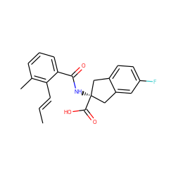 C/C=C/c1c(C)cccc1C(=O)N[C@]1(C(=O)O)Cc2ccc(F)cc2C1 ZINC000146782069