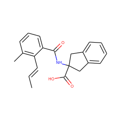 C/C=C/c1c(C)cccc1C(=O)NC1(C(=O)O)Cc2ccccc2C1 ZINC000146781447