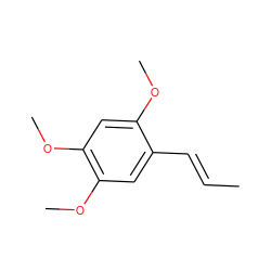 C/C=C/c1cc(OC)c(OC)cc1OC ZINC000000056550