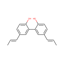 C/C=C/c1ccc(O)c(-c2cc(/C=C/C)ccc2O)c1 ZINC000005132933