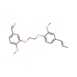 C/C=C/c1ccc(OCCOc2cc(C=O)ccc2OC)c(OC)c1 ZINC000002983889