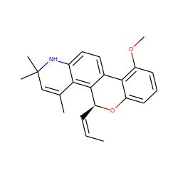 C/C=C\[C@@H]1Oc2cccc(OC)c2-c2ccc3c(c21)C(C)=CC(C)(C)N3 ZINC000013470819