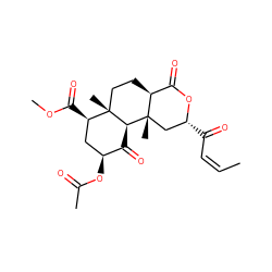 C/C=C\C(=O)[C@@H]1C[C@]2(C)[C@H]3C(=O)[C@@H](OC(C)=O)C[C@@H](C(=O)OC)[C@]3(C)CC[C@H]2C(=O)O1 ZINC000084618789