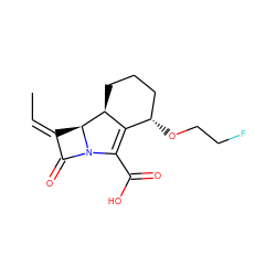 C/C=C1/C(=O)N2C(C(=O)O)=C3[C@@H](OCCF)CCC[C@@H]3[C@H]12 ZINC000028710920