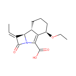 C/C=C1/C(=O)N2C(C(=O)O)=C3[C@H](OCC)CCC[C@H]3[C@H]12 ZINC000028710915