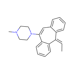 C/C=C1/c2ccccc2C=C(N2CCN(C)CC2)c2ccccc21 ZINC000013738220