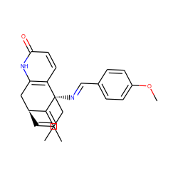 C/C=C1\[C@H]2C=C(C)C[C@]1(/N=C/c1ccc(OC)cc1)c1ccc(=O)[nH]c1C2 ZINC000045351015