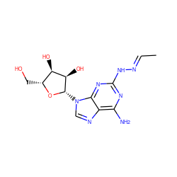 C/C=N/Nc1nc(N)c2ncn([C@@H]3O[C@H](CO)[C@@H](O)[C@H]3O)c2n1 ZINC000012405469