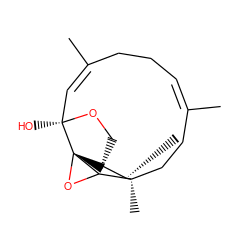 C/C1=C\[C@@]2(O)OC[C@]34O[C@@]32CC[C@@H](C)[C@@]4(C)CC/C(C)=C/CC1 ZINC000103108466