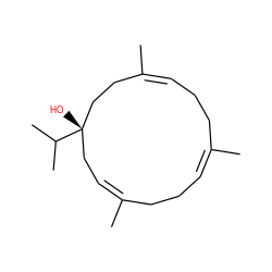 C/C1=C\CC/C(C)=C/C[C@](O)(C(C)C)CC/C(C)=C/CC1 ZINC000071773559