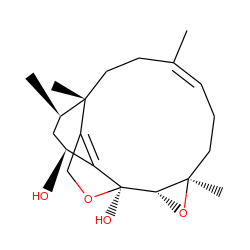 C/C1=C\CC[C@@]2(C)O[C@@H]2[C@@]2(O)OCC3=C2[C@@H](O)C[C@@H](C)[C@]3(C)CC1 ZINC000101368947