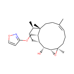 C/C1=C\CC[C@@]2(C)O[C@@H]2[C@H](O)[C@@H]2CC[C@@H](C)[C@](C)(CC1)[C@H]2COc1ccon1 ZINC000100788069