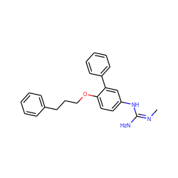 C/N=C(/N)Nc1ccc(OCCCc2ccccc2)c(-c2ccccc2)c1 ZINC000028008646