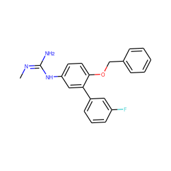 C/N=C(/N)Nc1ccc(OCc2ccccc2)c(-c2cccc(F)c2)c1 ZINC000028006630