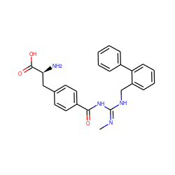 C/N=C(/NCc1ccccc1-c1ccccc1)NC(=O)c1ccc(C[C@H](N)C(=O)O)cc1 ZINC000653842112