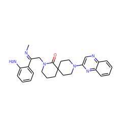 C/N=C(\CN1CCCC2(CCN(c3cnc4ccccc4n3)CC2)C1=O)c1ccccc1N ZINC000169694410