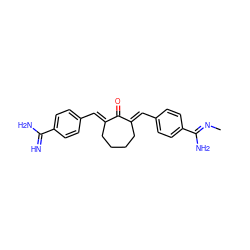 C/N=C(\N)c1ccc(/C=C2\CCCC/C(=C\c3ccc(C(=N)N)cc3)C2=O)cc1 ZINC000013803402