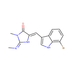 C/N=C1/N/C(=C\c2c[nH]c3c(Br)cccc23)C(=O)N1C ZINC000084687771