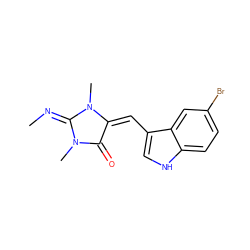 C/N=C1\N(C)C(=O)/C(=C\c2c[nH]c3ccc(Br)cc23)N1C ZINC000084707345