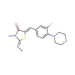 C/N=C1\S/C(=C\c2ccc(N3CCOCC3)c(F)c2)C(=O)N1C ZINC000101166897