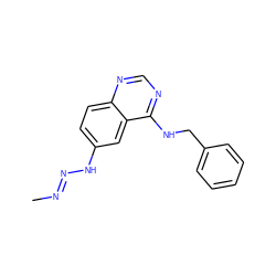 C/N=N/Nc1ccc2ncnc(NCc3ccccc3)c2c1 ZINC000013527538