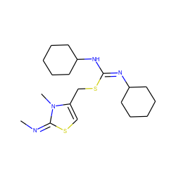 C/N=c1/scc(CS/C(=N\C2CCCCC2)NC2CCCCC2)n1C ZINC000101174816