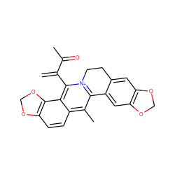 C=C(C(C)=O)c1c2c3c(ccc2c(C)c2[n+]1CCc1cc4c(cc1-2)OCO4)OCO3 ZINC000205811238