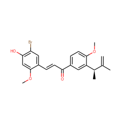 C=C(C)[C@@H](C)c1cc(C(=O)/C=C/c2cc(Br)c(O)cc2OC)ccc1OC ZINC000071340683