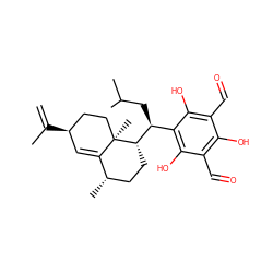 C=C(C)[C@@H]1C=C2[C@@H](C)CC[C@@H]([C@@H](CC(C)C)c3c(O)c(C=O)c(O)c(C=O)c3O)[C@]2(C)CC1 ZINC001772577788