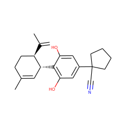 C=C(C)[C@@H]1CCC(C)=C[C@H]1c1c(O)cc(C2(C#N)CCCC2)cc1O ZINC000028572054