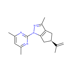 C=C(C)[C@@H]1Cc2c(C)nn(-c3nc(C)cc(C)n3)c2C1 ZINC000000507711