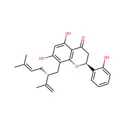 C=C(C)[C@H](CC=C(C)C)Cc1c(O)cc(O)c2c1O[C@H](c1ccccc1O)CC2=O ZINC000033832185