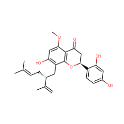 C=C(C)[C@H](CC=C(C)C)Cc1c(O)cc(OC)c2c1O[C@H](c1ccc(O)cc1O)CC2=O ZINC000014711629