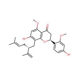 C=C(C)[C@H](CC=C(C)C)Cc1c(O)cc(OC)c2c1O[C@H](c1ccc(O)cc1OC)CC2=O ZINC000014711635