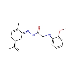 C=C(C)[C@H]1CC=C(C)/C(=N/NC(=O)CNc2ccccc2OC)C1 ZINC000100007368