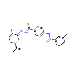 C=C(C)[C@H]1CC=C(C)/C(=N/NC(=O)c2ccc(NC(=O)c3cccc(C)c3)cc2)C1 ZINC000000672467