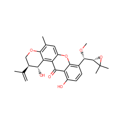 C=C(C)[C@H]1COc2c(C)cc3oc4c([C@H](OC)[C@@H]5OC5(C)C)ccc(O)c4c(=O)c3c2[C@@H]1O ZINC000040863253