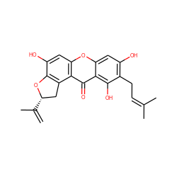 C=C(C)[C@H]1Cc2c(c(O)cc3oc4cc(O)c(CC=C(C)C)c(O)c4c(=O)c23)O1 ZINC000058591788