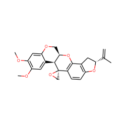 C=C(C)[C@H]1Cc2c(ccc3c2O[C@@H]2COc4cc(OC)c(OC)cc4[C@@H]2[C@@]32CO2)O1 ZINC000095586692