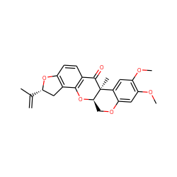 C=C(C)[C@H]1Cc2c(ccc3c2O[C@@H]2COc4cc(OC)c(OC)cc4[C@]2(C)C3=O)O1 ZINC000027645791