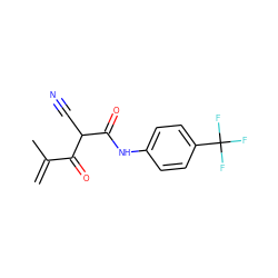 C=C(C)C(=O)C(C#N)C(=O)Nc1ccc(C(F)(F)F)cc1 ZINC000100784863