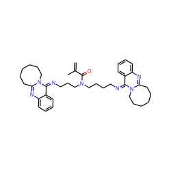 C=C(C)C(=O)N(CCCCN=c1c2ccccc2nc2n1CCCCCC2)CCCN=c1c2ccccc2nc2n1CCCCCC2 ZINC000261086538