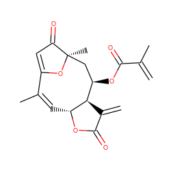 C=C(C)C(=O)O[C@@H]1C[C@@]2(C)OC(=CC2=O)/C(C)=C\[C@H]2OC(=O)C(=C)[C@@H]21 ZINC000004098031