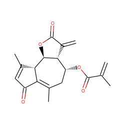 C=C(C)C(=O)O[C@@H]1CC(C)=C2C(=O)C=C(C)[C@@H]2[C@H]2OC(=O)C(=C)[C@H]12 ZINC000013585430