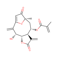 C=C(C)C(=O)O[C@H]1C[C@@]2(C)OC(=CC2=O)C(=C)[C@@H](O)[C@H]2OC(=O)C(=C)[C@H]12 ZINC000013585386