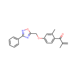 C=C(C)C(=O)c1ccc(OCc2nc(-c3ccccc3)no2)cc1C ZINC000045245018