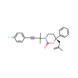 C=C(C)C[C@]1(c2ccccc2)CCN(C(C)(C)C#Cc2ccc(F)cc2)C(=O)O1 ZINC000068249560