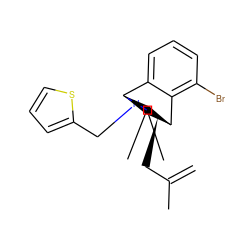 C=C(C)C[C@H]1[C@H]2c3c(Br)cccc3[C@H](CC2(C)C)N1Cc1cccs1 ZINC000221437195